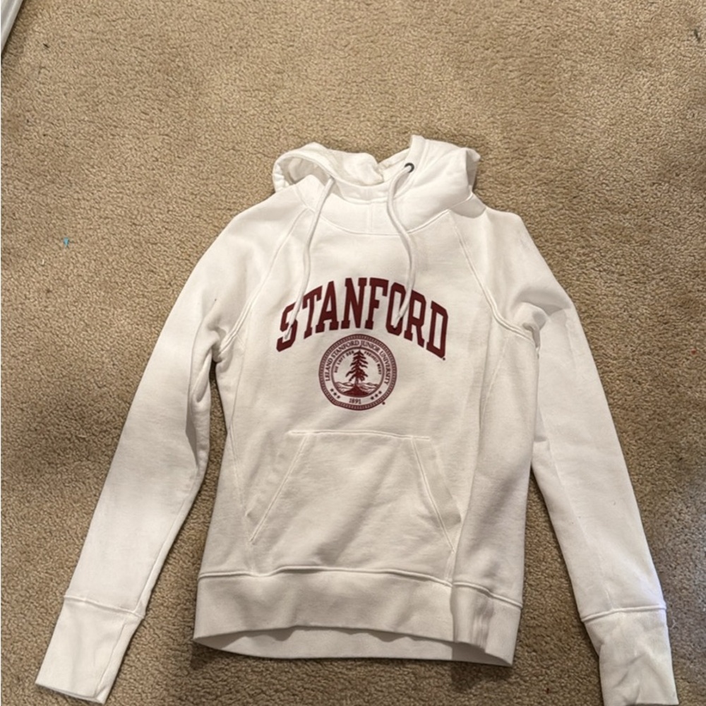 Stanford White Hoodie Sweater